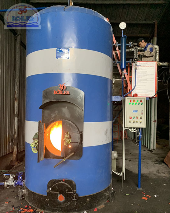 Fabric waste boiler with a capacity of 1.5 tons